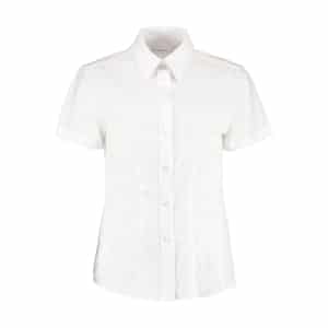 KK360 White - Kustom Kit Workplace Short-Sleeved Oxford Blouse - Ladies Fit