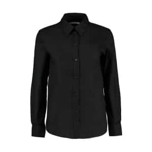 KK361 Black - Kustom Kit Workplace Long-Sleeved Oxford Blouse - Ladies Fit