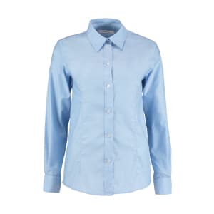 KK361 Light Blue - Kustom Kit Workplace Long-Sleeved Oxford Blouse - Ladies Fit