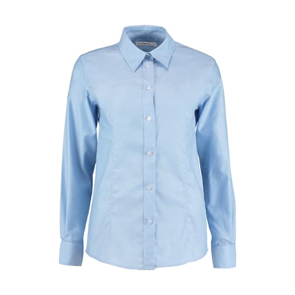 KK361 Light Blue - Kustom Kit Workplace Long-Sleeved Oxford Blouse - Ladies Fit