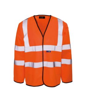 Chepstow Long Sleeve Hi-Vis Vest - Orange