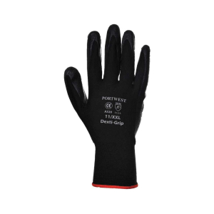 PW075 BLK FRONT - Portwest Dexti-Grip Gloves