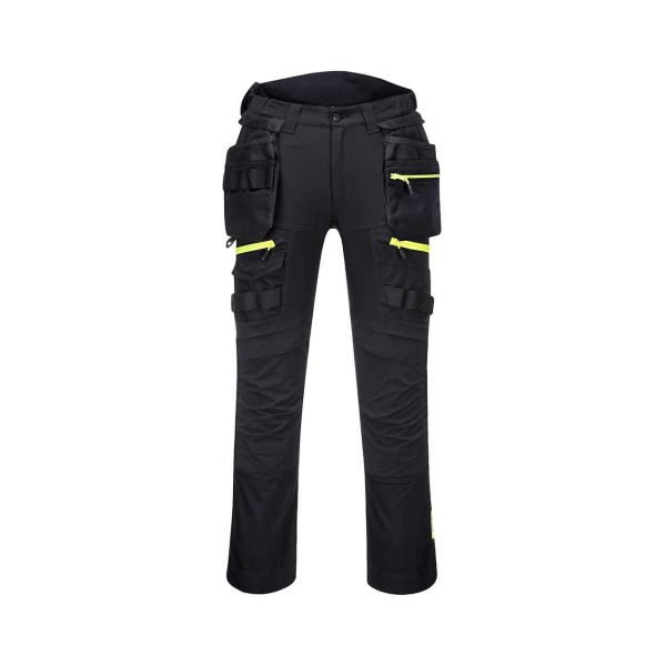PW4440 BLK FRONT - Portwest DX4 Detachable Holster Pocket Trousers