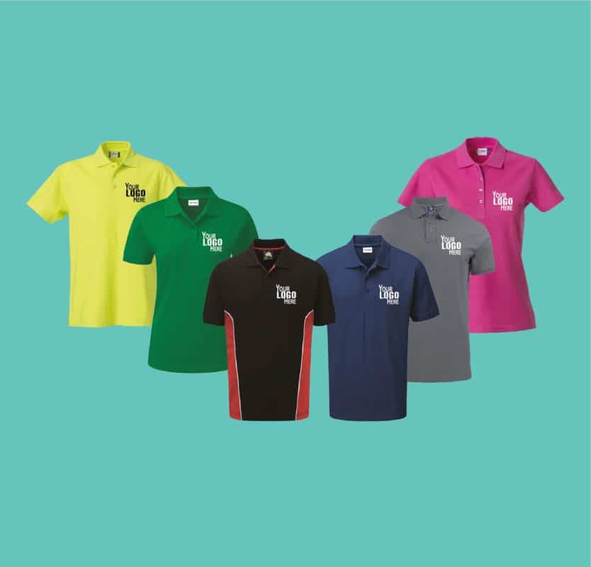 Polo shirts available from Essential workwear