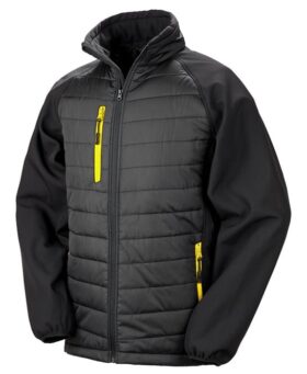 Result Black compass padded softshell jacket