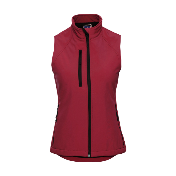 Russell Womens Softshell Gilet Classic Red J141F - Russell Women's Softshell Gilet
