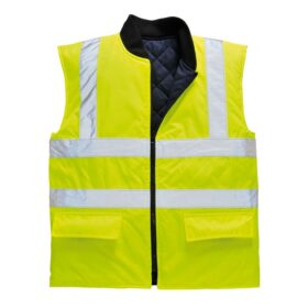 Portwest S469 Hi-Vis Reversible Bodywarmer (Quilt Lined)