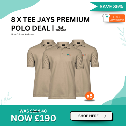 Spring Deals 24 37 - 8 x Tee Jays Premium Polo Deal