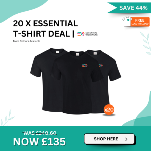 Spring Deals 24 48 1 - 20 x Essential T-Shirts Deal