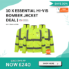 Spring Deals 24 65 - 10 x Essential Hi-Vis Bomber Jacket Deal