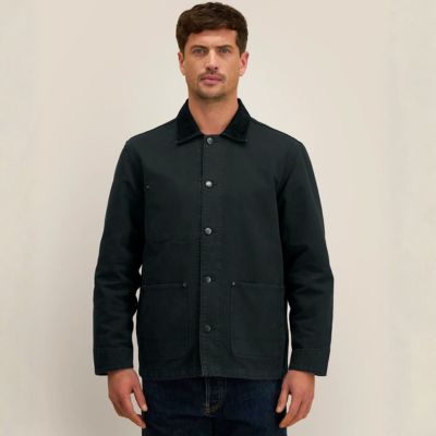 Stanley/Stella Chore Jacket 6 male wearing the chore jacket done up