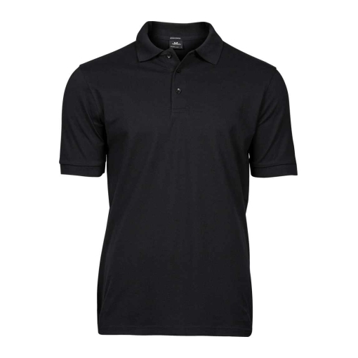 T1405 BLK FRONT - Tee Jays Luxury Stretch Pique Polo Shirt