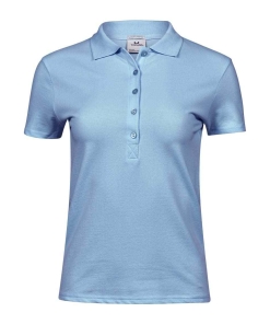 T145 LBL FRONT - Tee Jays Luxury Stretch Polo Shirt - Ladies