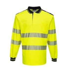 Portwest Lightweight Hi-Vis Long Sleeved Polo
