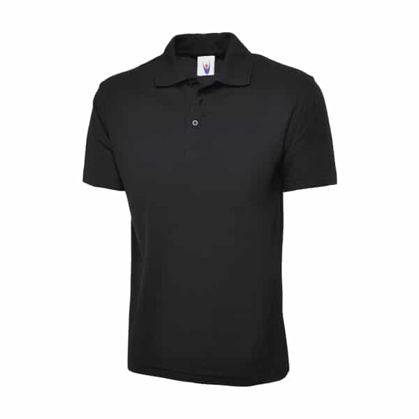 UC101 BLACK - Uneek Classic Polo shirt -Unisex Fit