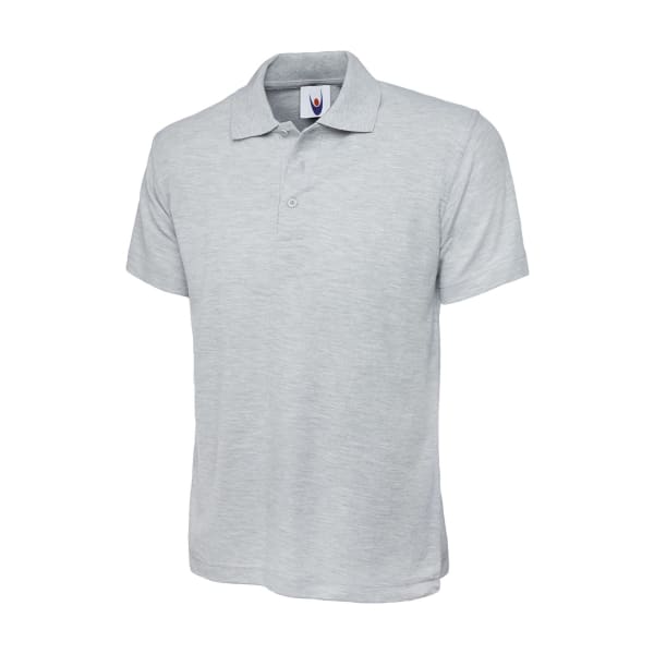 UC101 HEATHER GREY - Uneek Classic Polo shirt -Unisex Fit