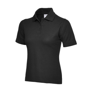 UC115 Black - Uneek Ladies Ultra Cotton Polo Shirt