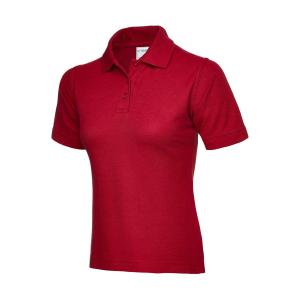 UC115 Red - Uneek Ladies Ultra Cotton Polo Shirt