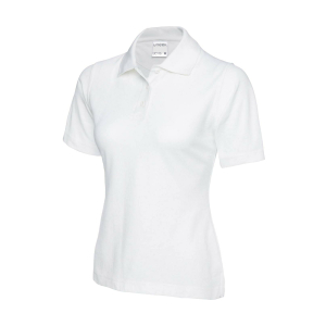 UC115 White - Uneek Ladies Ultra Cotton Polo Shirt