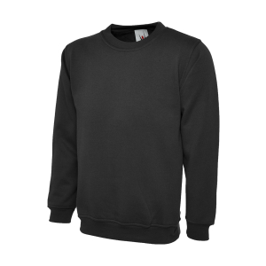 UC201 Black 1 - Uneek Premium Sweatshirt