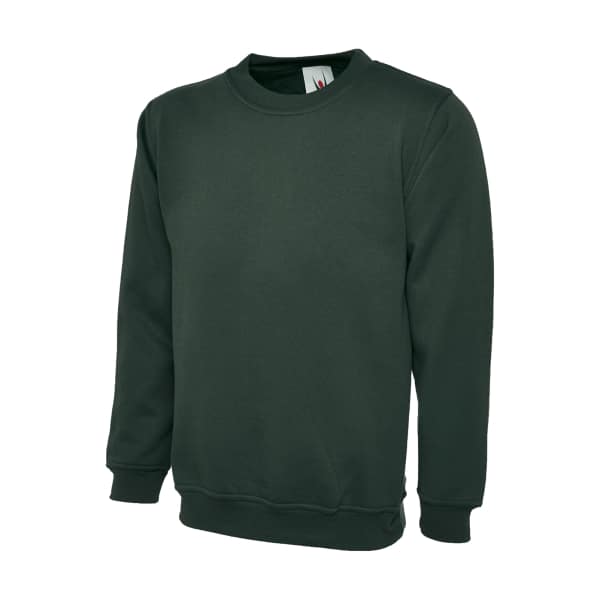 UC203 BOTTLE GREEN - Uneek Classic Sweatshirt - Unisex Fit