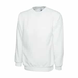 UC203 WHITE - Uneek Classic Sweatshirt - Unisex Fit