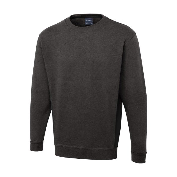 UC217 CHARCOAL BLACK - Uneek Two Tone Sweatshirt