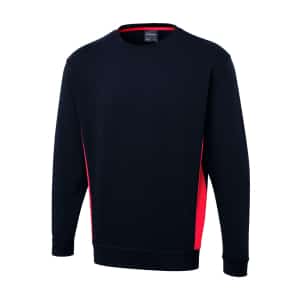 UC217 NAVY RED - Uneek Two Tone Sweatshirt