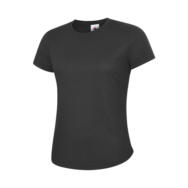 UC316 Black - Uneek Ladies Ultra Cool T Shirt