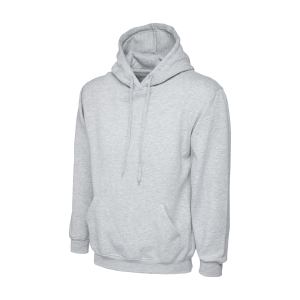 UC501 Heather Grey - Uneek Premium Hooded Sweatshirt