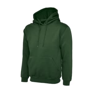 UC502 BOTLE GREEN - Uneek Classic Hooded Sweatshirt - Unisex Fit