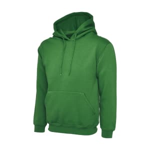 UC502 KELLY GREEN - Uneek Classic Hooded Sweatshirt - Unisex Fit