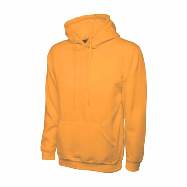 UC502 ORANGE - Uneek Classic Hooded Sweatshirt - Unisex Fit