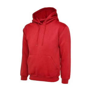 UC502 RED - Uneek Classic Hooded Sweatshirt - Unisex Fit