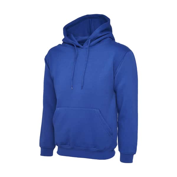 UC502 ROYAL - Uneek Classic Hooded Sweatshirt - Unisex Fit