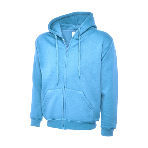 UC504 SKY - Uneek Classic Full Zip Hooded Sweatshirt - Unisex Fit