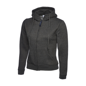 UC505 Charcoal - Ladies Classic Full Zip Hooded Sweatshirt