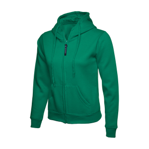 UC505 Kelly Green - Ladies Classic Full Zip Hooded Sweatshirt