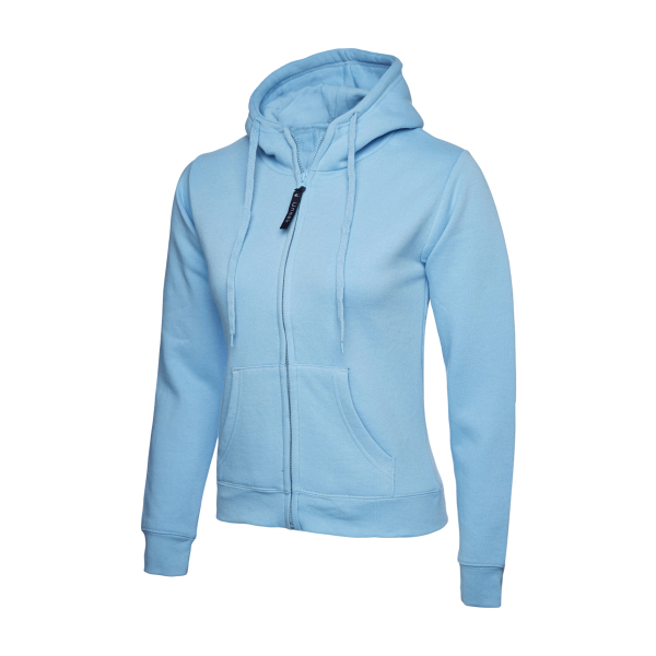UC505 Sky - Ladies Classic Full Zip Hooded Sweatshirt