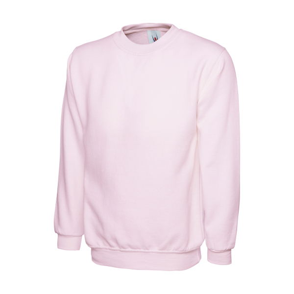 UC511 Pink - Uneek Ladies Deluxe Crew Neck Sweatshirt