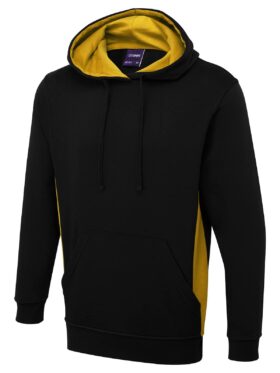 Uneek Two Tone Hooded Sweatshirt