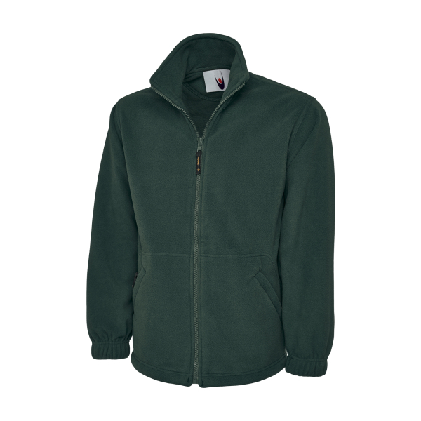 UC601 Bottle Green 1 - Uneek Premium 1/4 Zip Micro Fleece Jacket