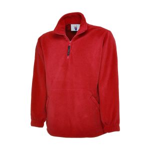 UC602 Red - Uneek Premium 1/4 Zip Micro Fleece Jacket
