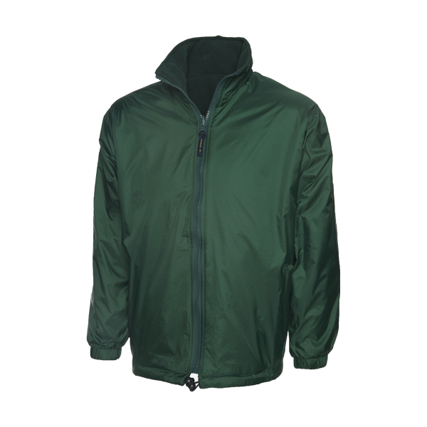 UC605 Bottle Green - Uneek Premium Reversible Fleece Jacket