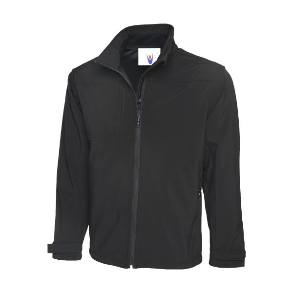 UC611 Black - Uneek Premium Full Zip Soft Shell Jacket