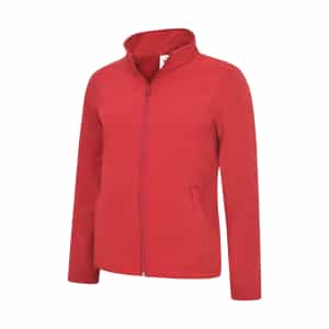 UC613 RED - Uneek Classic Full Zip Soft Shell Jacket - Ladies Fit
