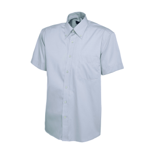 UC702 Light Blue - Uneek Mens Pinpoint Oxford Half Sleeve Shirt