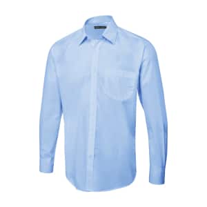 UC71 LIGHT BLUE - Uneek Tailored Long Sleeve Poplin Shirt - Men’s Fit