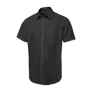 Tailored short sleeve poplin shirt