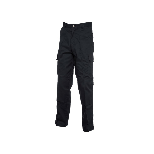 UC904 BK L 1 - Uneek Cargo Trousers With Knee Pad Pockets - Regular
